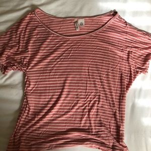 Pink/White Striped Tee
